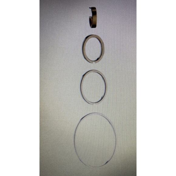 Vita Fede Cassio Earrings Gold Plated Stainless Seel Modular Hoops - Picture 7 of 8